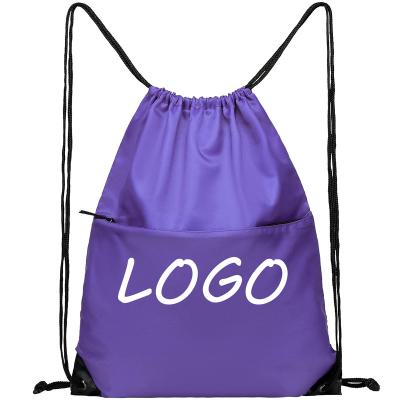 China Recycle; Simple and practical red hot sale large capacity polyester reusable wholesale cheap drawstring bag for sale