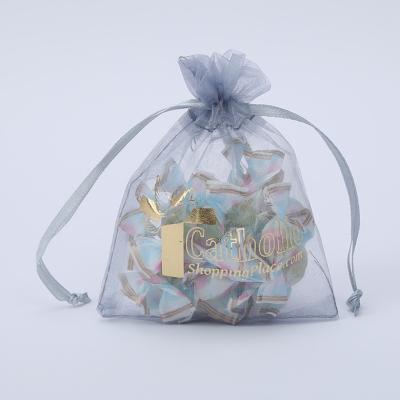 China Premium Sheer Organza Gift Bags Wedding Jewelry Gift Bags For Party Jewelry Holiday Makeup Organza Mesh Drawstring Gift Bags for sale