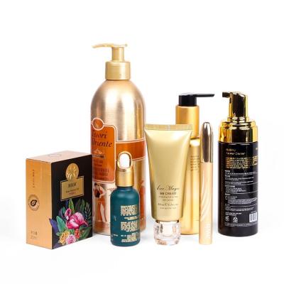 China BEAUTY PACKAGING Skin Care Bottles Gold Surface Luxury Cosmetic Packaging for sale