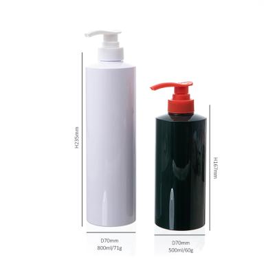 China D70mm Large Size 500ml 800ml Body Cosmetic Wash Bottle With 32mm Pump Dispenser for sale