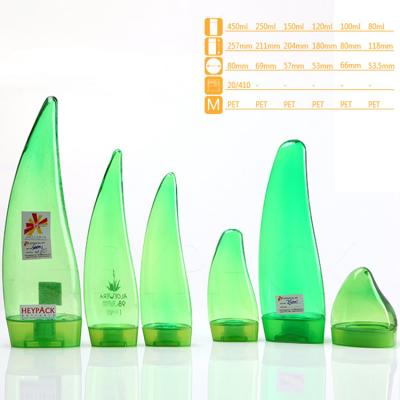 China Shampoo Or Shower Green And Aloe Vera 120ml Clear Plastic Bottle for sale