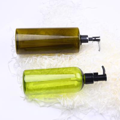 China BEAUTY Olive Green Color Specialty Pump Dispenser Body Oil PACKAGING Bottles for sale