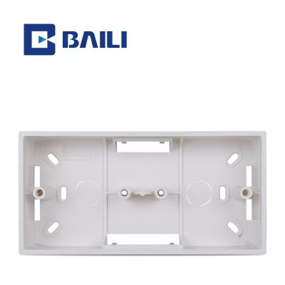 China L2 PVC Surface Mount Switch Box Bottom Junction Installation Type Baili 86 Type Socket One Electrical White Strip Three Strip Tow Strip for sale