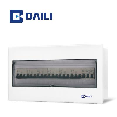 China BAILI V12 16way MCB Metal+Plastic Protective Low Voltage Large Size Metal Distribution Box Flush Mount Enclosure for sale