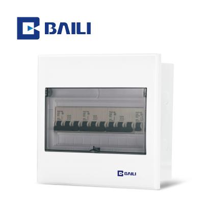 China BAILI V12 10way MCB Metal+Plastic Protective Low Voltage Large Size Metal Distribution Box Flush Mount Enclosure for sale