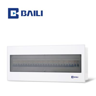 China BAILI V12 26way MCB Metal+Plastic Protective Low Voltage Large Size Metal Distribution Box Flush Mount Enclosure for sale