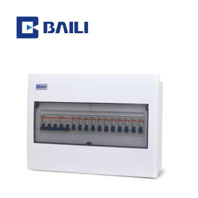 China Metal +Plastic Or BAILI S Plastic Full Flush Mounting Protection Distribution Box 18way Full MCB Low Voltage Enclosure for sale