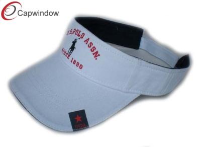 China Flat Embroidery On Front Tennis Sun Visor With Printing Logo On Beak for sale