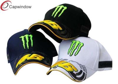 China Customize Flat Brim Racing Baseball Caps Mesh With Sandwich Peak for sale