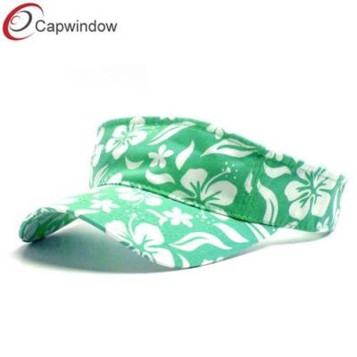 China Hawaiian Tennis Sun Visors Nice Printing Flowers , Chino Cotton Twill for sale