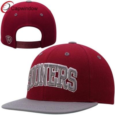 China Red Sports Sooners Adjustable Snapback Hat ， Custom Strapback Hats  for sale