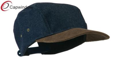 China Denim Adjustable 4 Panel Fitted Baseball Hats with Pure Polyester for sale