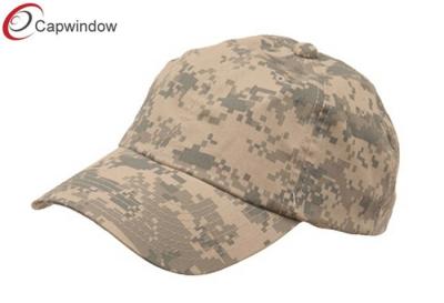 China Tan Unstructured Digital Camping Camouflage Baseball Hats with Cotton / Military Cap for sale