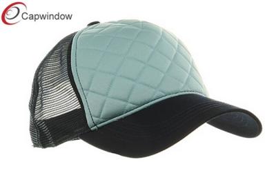 China Blue Navy Fashion Foam Front Trucker Mesh Hats with Cotton and Polyester for sale