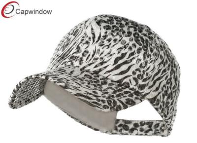 China White Animal Print Sequin Fitted Baseball Hats with Polyester Velcro Closure for sale