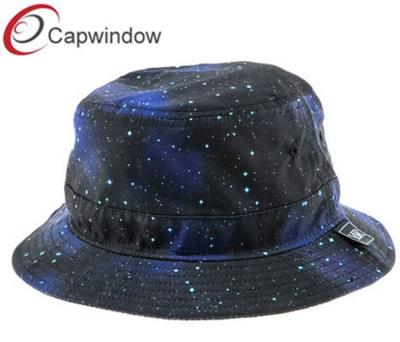 China Young Fashionable Galaxy Printing Fisherman Bucket Hat with Cotton Fabric for sale