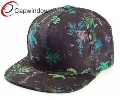 China Zwarte Polyesterdouane Strapback met het Patroon van de Wildernisdruk/van Sportensnapback Hoed Te koop