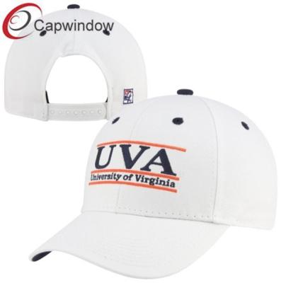 China Gorras de béisbol blancas del algodón del diseño de la barra de los Cavaliers de Virginia del juego/casquillo de golf de encargo en venta