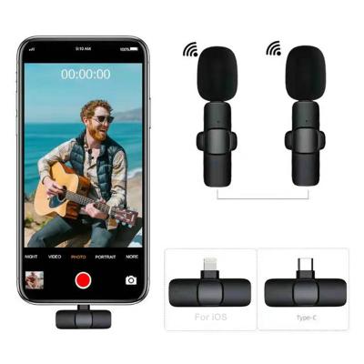 China Lavalier Microphone Lavalier Lapel Microphone Broadcast Wireless Lapel Microphones Set Handheld Microphone Live Streaming Short Video Recording for sale