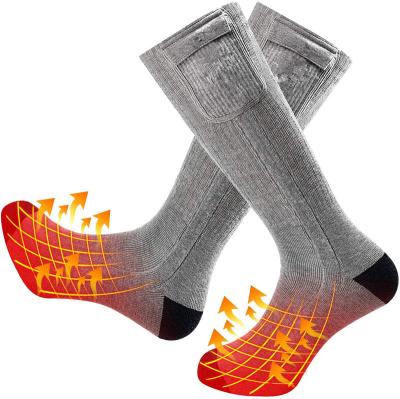 China Sporty Soft Breathable Insulated Rechargeable Battery Operated Warm Material Men Women Heated Socks for sale