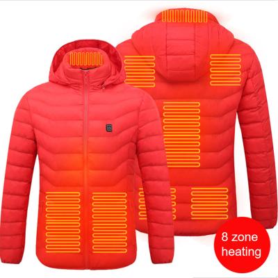 China Breathable Electric Usb Heated High Heat Heating Changing Nylon Men Construction Fashion Use Mens Hooded Jacket For Winter for sale