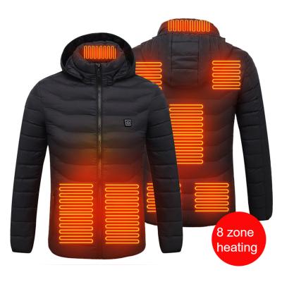 China Breathable Electric Usb Heated Winter Top Heating Mens Hoodie 8 Zones Tank Reactive Coated Jackets Pads In Them Heat For Jacket for sale