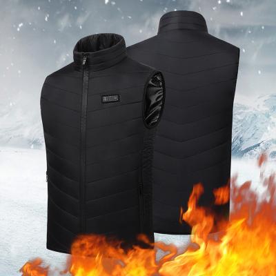 China 2021 Winter Men's Anti-Wrinkle Electric Heating Jackets Vest Men's Fever Male Long Bubble Stripper Smart Vest Usb Heated Vest for sale