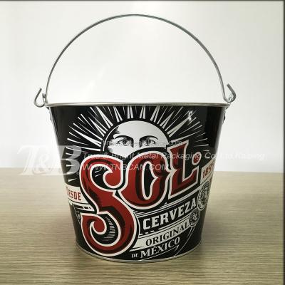 China Sustainable beer brand logo beer bucket with printing for sale