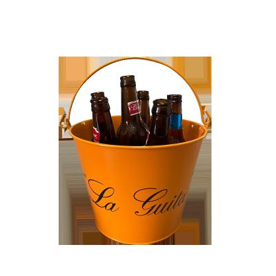 China Viable Ordinary Double-Sided Printing Handle Ice Bucket for sale