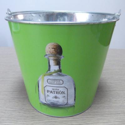 China Sustainable Green Ice Bucket Recycle Metal Ice Cooler for sale