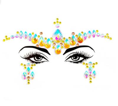 China Temporary Mermaid Face Jewelry Temporary Body Sticker Rhinestone Rhinestone Stickers Crystal Gems for sale