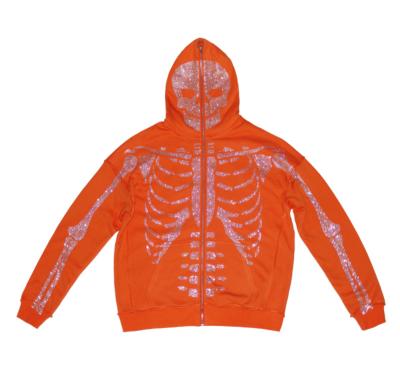 China Free Sample Flatback Custom Rhinestone Iron On Heat Transfer Design Great Skeleton For Clothes for sale