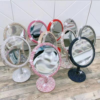 China Contemporary Ready To Ship High Quality Faux Stone Living Room Large Colored Desktop Mirror for sale