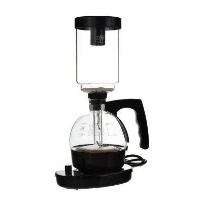 China Viable Make Ecoocffee 220V 300ml Black Color Siphon Coffee Maker Glass Electric Coffee and Tea Maker DT01 for sale