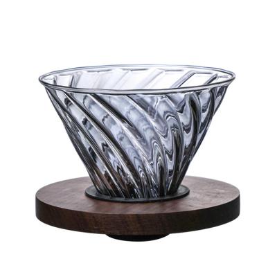 China Ecocoffee Amazone V60 Coffee Dripper Coffee Maker Glass Coffee Filter Cup Viable Hot Kitchen Appliances for sale