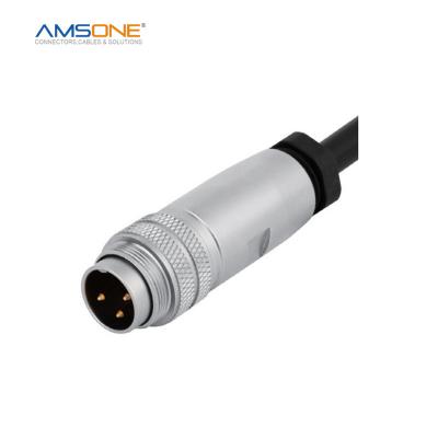 China AMSONE Military Custom Field Assembly Male M16 3pin 4pin 5 PIN Screw Connection Waterproof E Scooter Spring Connector 2 Pin for sale