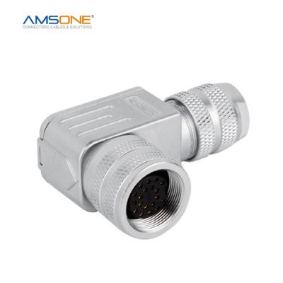 China AMSONE Military Custom Cable Connector M16 24 Pin Female Outdoor Military Socket Waterproof Cob Profibus Russian Connector for sale