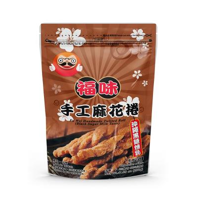 China Natural Hot Selling Brown Sugar Condensed Fried Milk Dough Twist Pastry Snack for sale