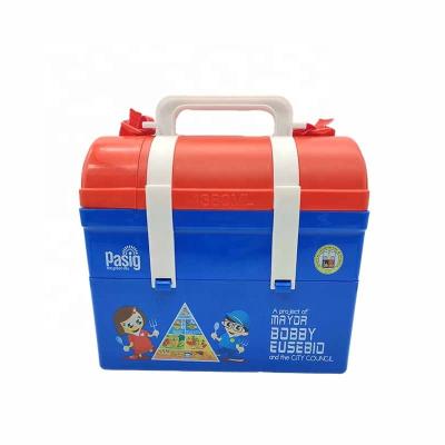 China Custom Logo Printed Food Storage Box Microwavable Camping Lunch Set BPA Free Cartoon Pattern Kids Lunch Box With Water Bottle for sale