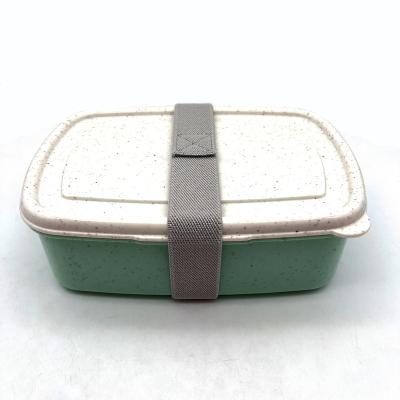 China Microwavable Portable Reusable Primary School Food Kids Squeeze Wheat Straw Bento Lunch Meal Prep Salad Containers for sale