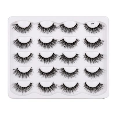 China Extremely New Natrual Eyelashes Wholesale Natural Mink Eyelashes 3D Artificial Effect False Eyelashes Long 10 Pairs for sale