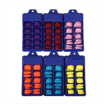 China Design Fake Nails False Nail Tip Press On Colorful Acrylic Nail Tips Artificial Nail Tips for sale