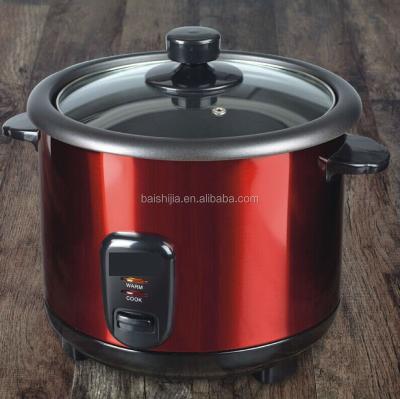 China Outdoor CB CE Approved 700W 1.8L Mini Cylinder Shape Red Electric Rice Cooker With Steamer for sale