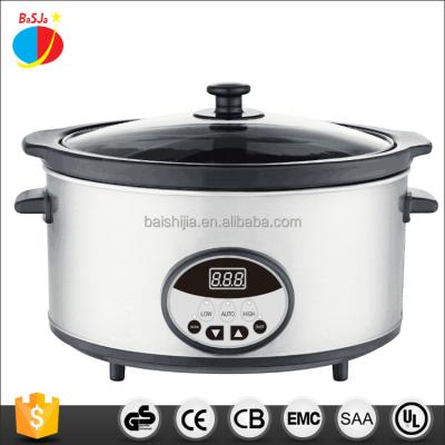 China Restaurant Commercial GS CE UL Approved 6.5L 320W Oval Shape Electric Jug Pot Slow Cooker Photos for sale