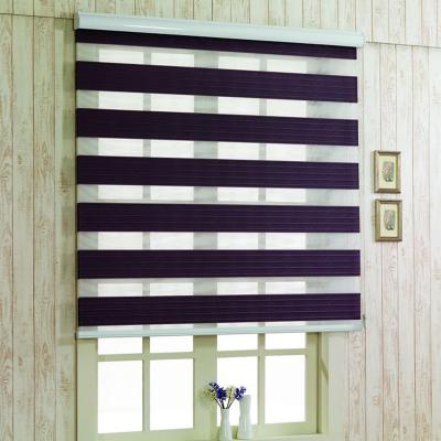 China Flame Retardant Motorized Customized Size Zebra Blinds for sale