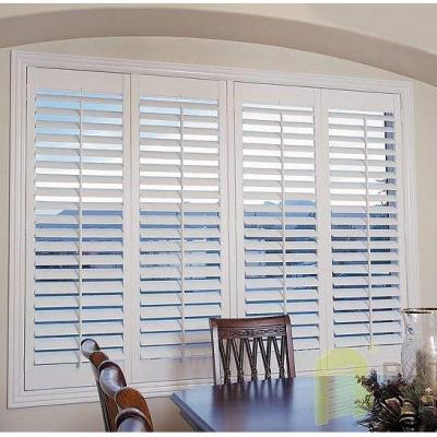 China PVC Flame Retardant Basswood Material Shutters for sale