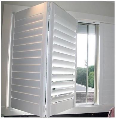 China Indoor PVC Flame Retardant Basswood Material Shutters for sale