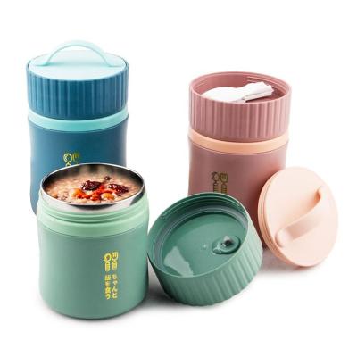 China Heatable Yellow 304 Stainless Steel Duck Soup Cups Bring Breakfast Cup, Small Lunch Box, Bucket With Insulation Student Lunch Box for sale