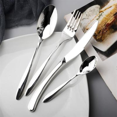 China New viable YIJIA promotion flatware set of 4 pieces of stainless steel cutlery designed for supermarket genuine silver plating flatware for sale