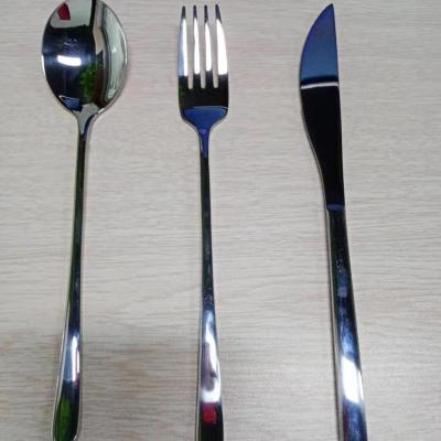 China Viable Good Quality Polish Mirror Stainless Steel Cutlery Set Knife Fork And Spoon Set for sale